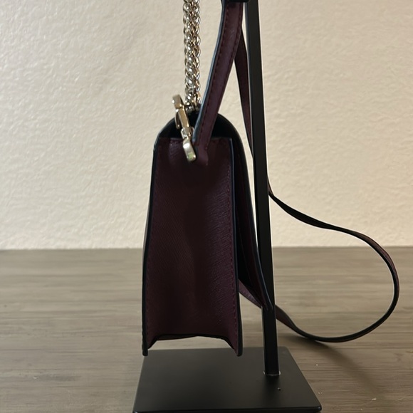 Kate Spade Black and Burgundy Floral Print Crossbody Shoulder Bag - Picture 3 of 10